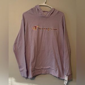 Champion Womens Middleweight Jersey Hoodie, Graphic Script